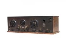 1922 Grebe CR8 Regenerative Radio w/Tipped Pink Detector Tube * Nice Set * Works