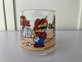 1993 Nintendo SNES NES Super Mario Bros * Glas Motiv 11 * Vintage Retro Glas