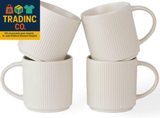 Coffee Mug Set for 4, Star 12 Oz Catering Mugs Cup Set with Handle for Coffee, T