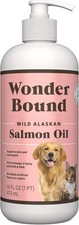 Wonder Bound Wild Alaskan Salmon Oil Omega 3 for Dog Cat Skin  Coat 16oz