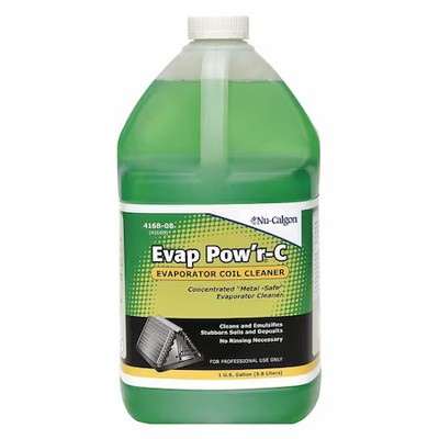 Nu-Calgon 4168-08 Evap Pow'r-C Evaporator Coil Cleaner, Liquid, Green, 1 Gal Jug