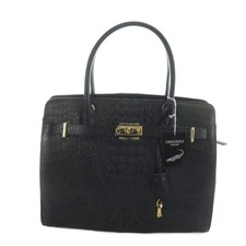 RODANIA Handbag Shoulder 2WAY Tote Croco Leather Black ■GY18 /MQ Ladies