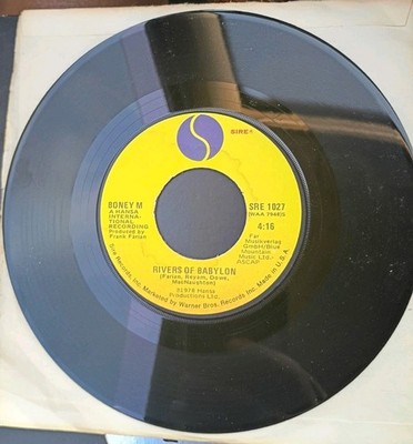 Boney M 45 Vinyl Rivers Of Babylon, Brown Girl In The Ring Sire Records 1978