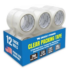 Clear Packing Tape 12 Rolls Heavy Duty Packing Tape 2 Inch x 65 Yards ...