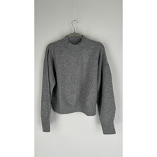  Other Stories LA Wool Blend Mock Neck Sweater Pullover Womens Size Medium Grey