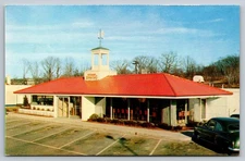 Vintage Howard Johnson's Restaurant Postcard Landmark for Hungry Americans