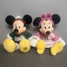 Disney Mickey  Minnie Mouse Store Exclusive 16  Plush W/ Holiday Sweaters