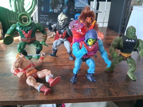 Vtg 80's Dragon Blaster Skeletor Original He-Man MOTU Figure Mexico Lot