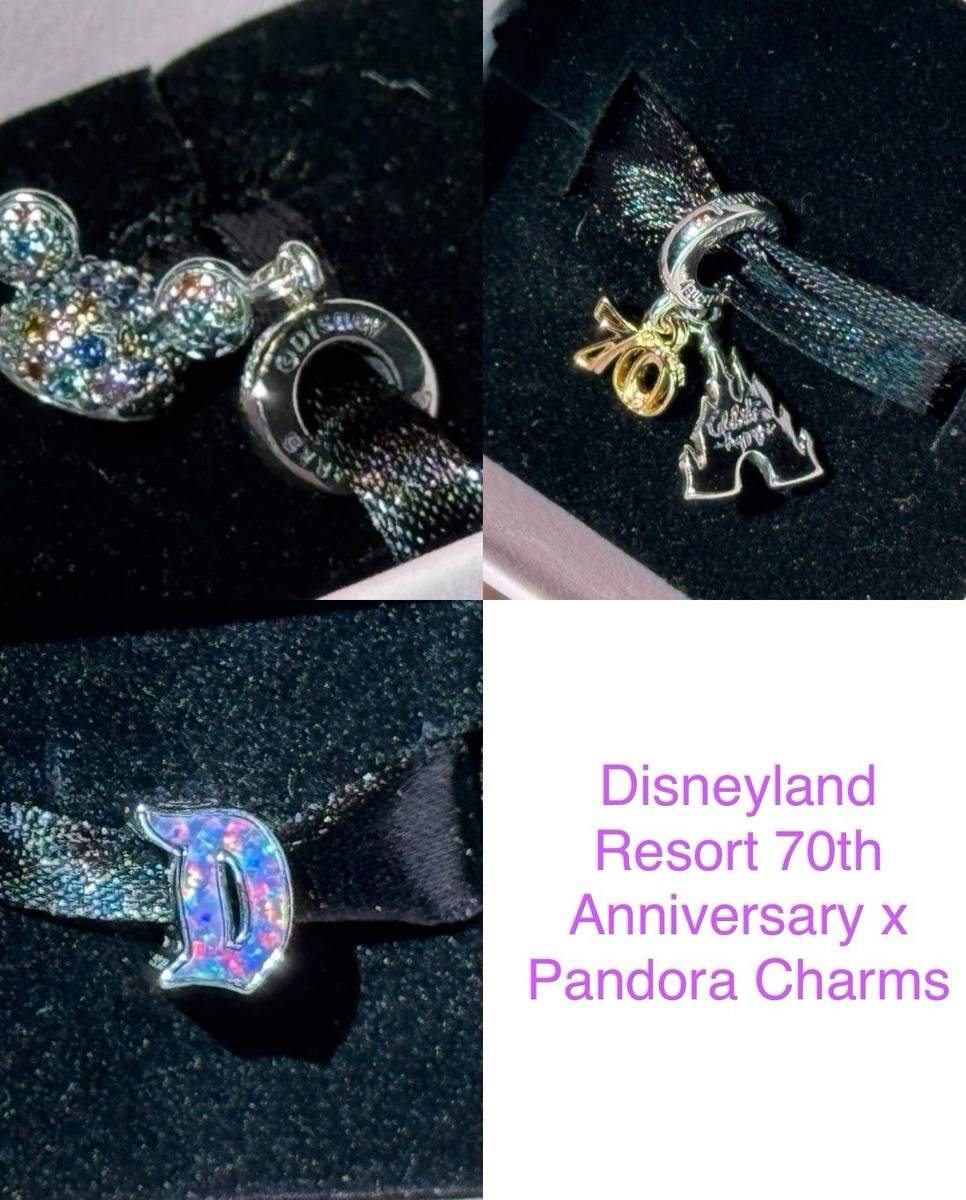 ☆PANDORA☆ディズニーランド70周年 Disneylandロゴチャーム New 2025 Disneyland 70th Anniversary Disney X Pandora Charms