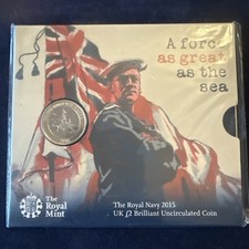 THE ROYAL MINT 2015 NAVY £2 TWO POUND BRILLIANT UNCIRCULATED BUNC COIN PACK - Available on eBay