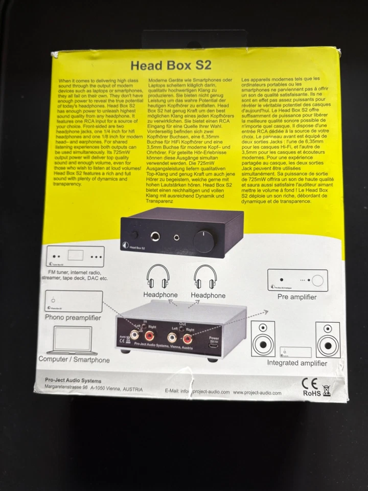 Pro-ject Head box S2 - Micro High End - Headphone Amplifier - Black - Image 2 of 4