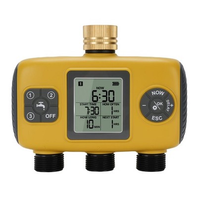 3-Zonen-Sprinkler-Timer IPX5 Wasserdicht 1 15 Tage Regenverzögerung