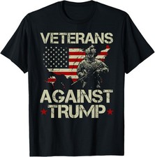 Veterans Against Donald Trump American Flag Gift Unisex T-Shirt