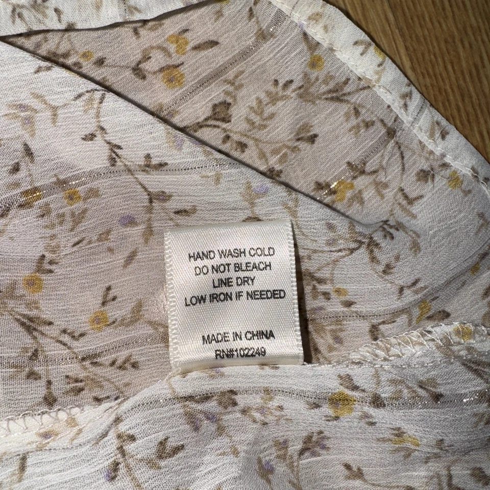 Women’s Smocked Babydoll Peasant Blouse Top Sz 3X Bubble Sleeve Sweetheart Neck - Image 4 of 4