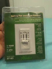 Hunter ALL FAN 27182 Ceiling Fan/Light Control 3-Speed Dual Slide 1997 Version 
