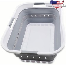 Collapsible Laundry Basket Portable Storage Bin BPA Free Comfort Grip Handles US