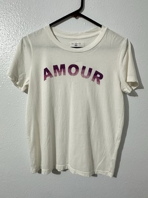 Anthropologie Sol Angeles Amour Graphic T-shirt Top Tee $68 Small NWT Light