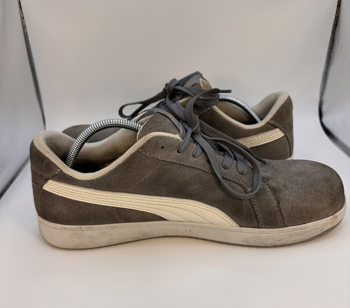 Puma Shoes Mens 13 Smash V2 Suede Low Top Sneakers Gray thumbnail 6