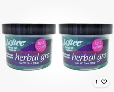 2X Softee Herbal Gro Oil Hair & Scalp  Vitamins A & E Maximum Strength 3 oz Ea