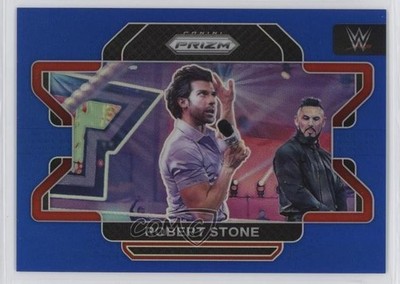 2022 Panini Prizm WWE Blue Prizm 51/199 Robert Stone #96 ob9