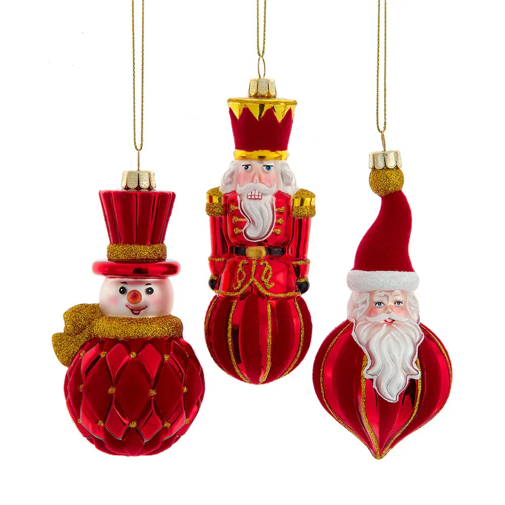 Kurt Adler Santa Snowman Nutcracker Ornament