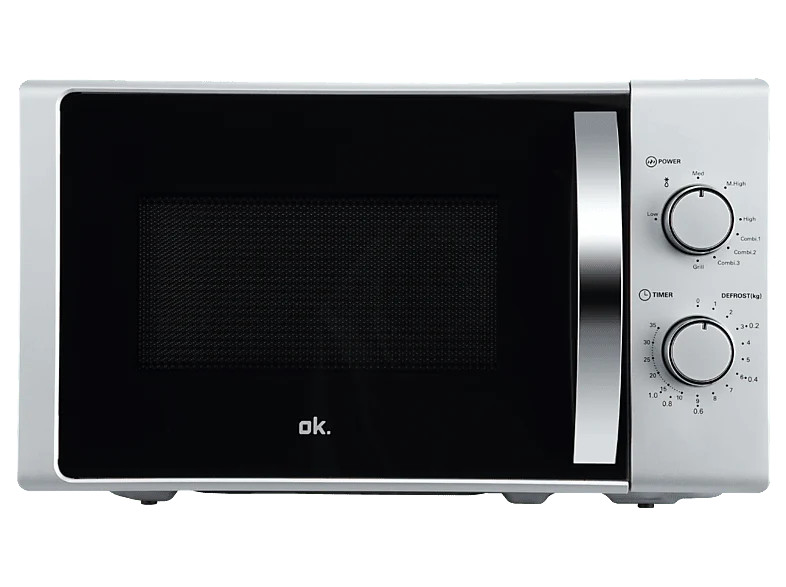 Microondas con grill - ok. OMWG 2024-3 S, 700 W, 5 Niveles de Potencia, 20l, Con