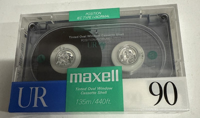 Maxwell UR 90 Minute Blank Audio Cassette Tape Normal Bias New Sealed Fast Ship