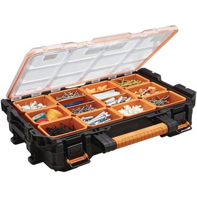 Stackable 10-Compartment Small Parts Organizer w/ Removable Bins