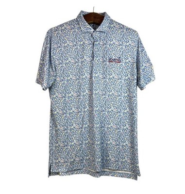 Johnnie-O Featherweight Pelican Print Polo Shirt Men's L /Sodexo Charity Classic