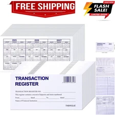 24 PCS Check Registers for Personal Checkbook, Easy to Read Checkbook Register