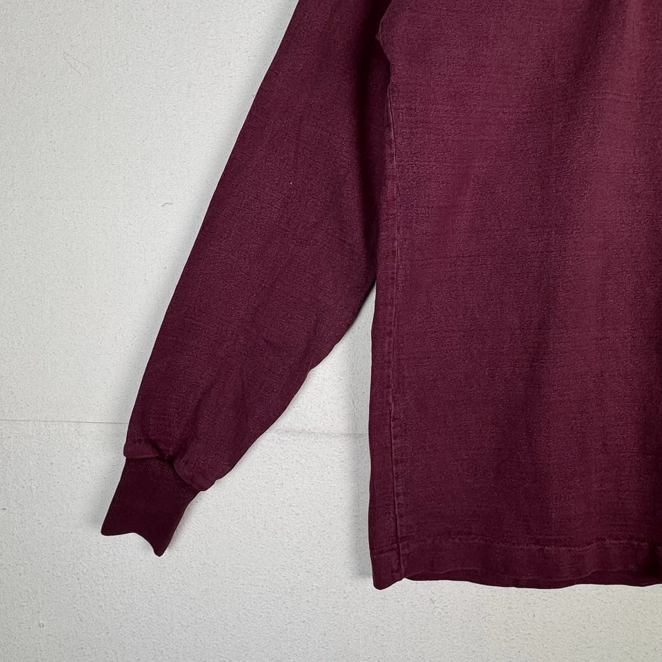 L.L. Camisa Polo Bean Rugby Para Hombre L Grande Alta De Colección Borgoña Manga Larga Foto 4 de 4