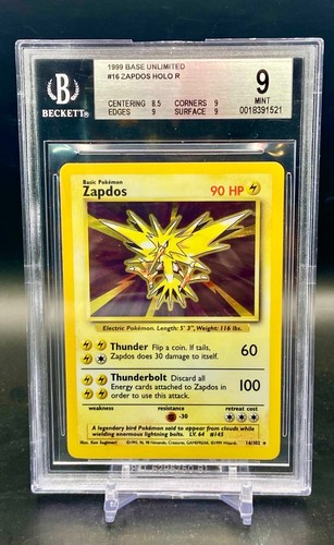 Zapdos graded BGS 9 for sale on eBay