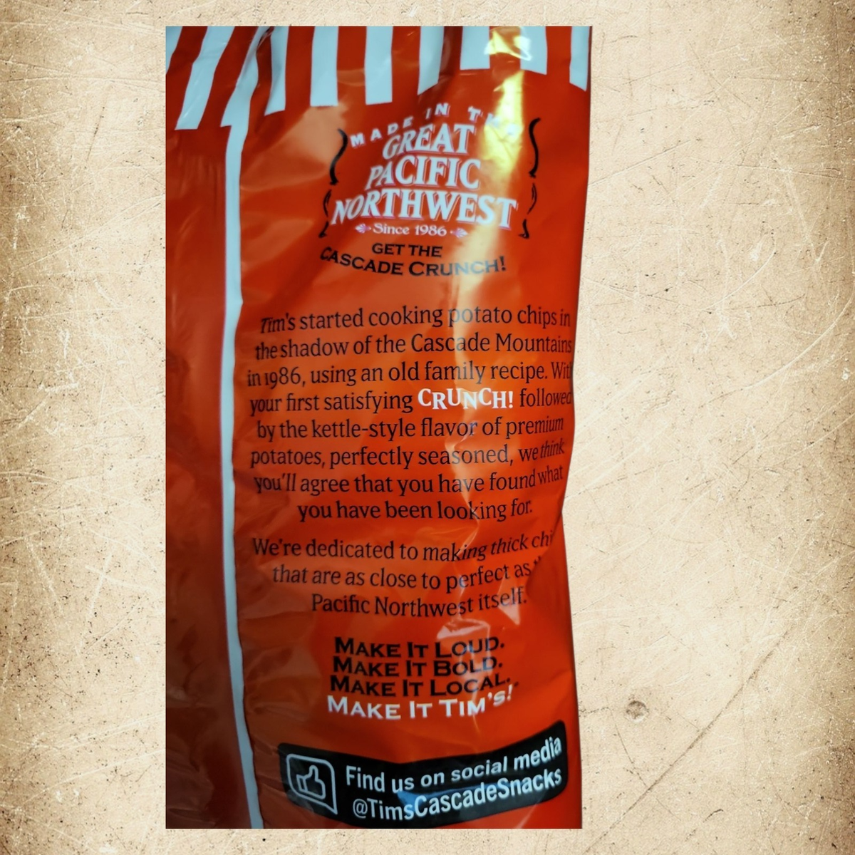 Tim's Cascade Special Batch ZESTY RANCH Potato Chips Extra Think