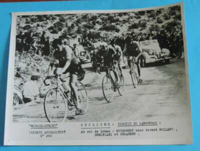 Photo Presse Miroir Sprint 1951 - Circuit Languedoc - Buchonnet, Rolland, Geminiani
