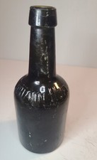 EARLY ANTIQUE BEER ALCOHOL BOTTLE DARK OLIVE GLASS JOHANN HOFE EARLY PRE PRO