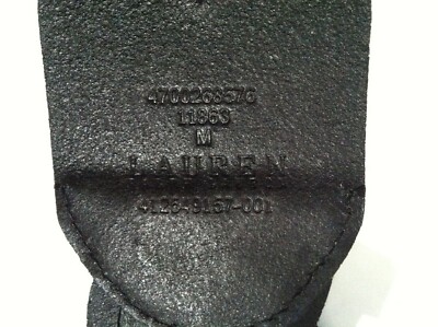 RALPH LAUREN WOMENS NEW BLACK LEATHER BELT SIZE: M  LENGTH: 38\