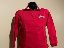 Vintage 90s WALT DISNEY WORLD Mickey Mouse embroidered 1/4 zip sweatshirt Large