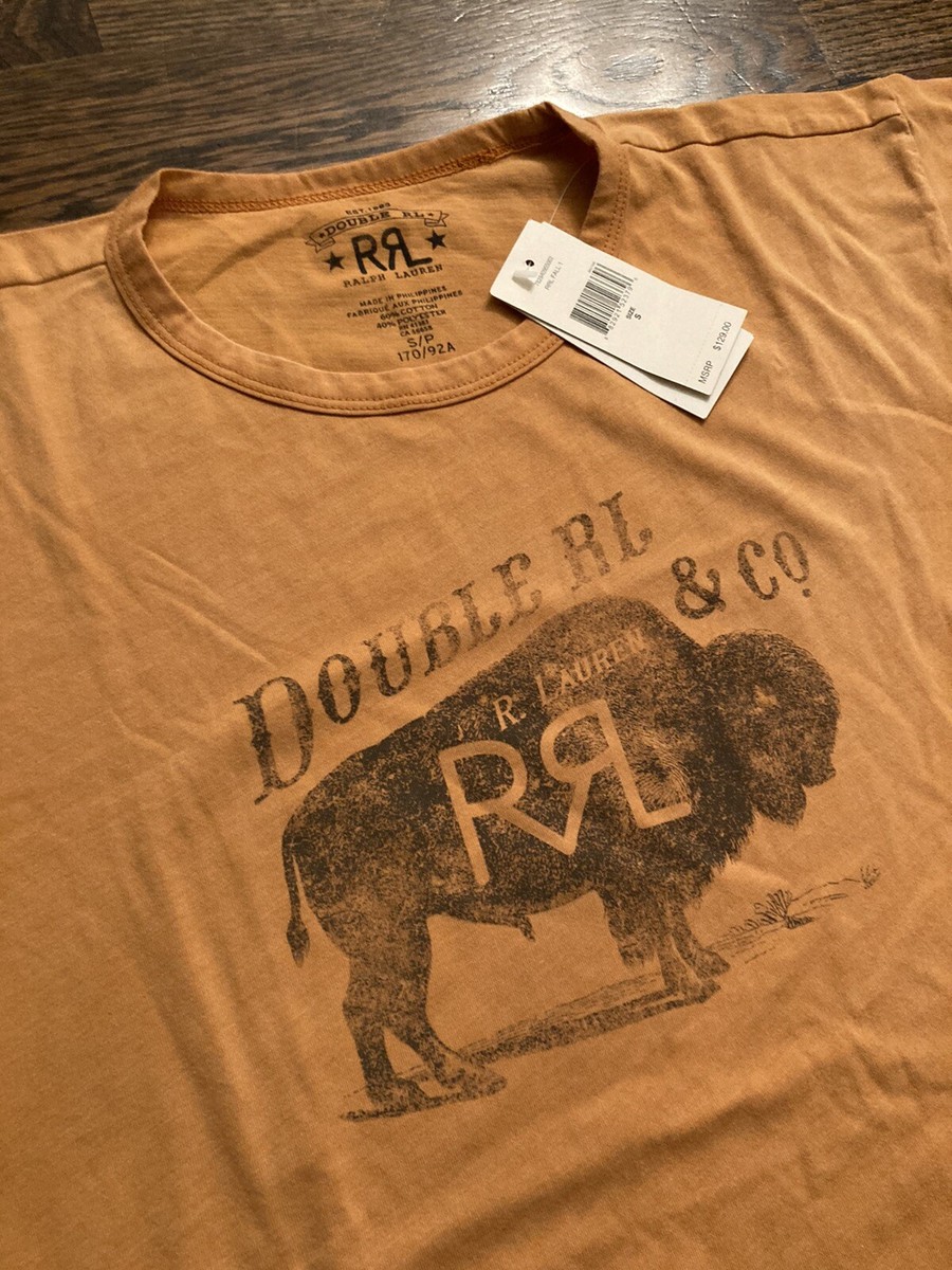 「R.R.L.」のプリント♪【Ralph Lauren】 T-Shirt NWT RRL Double RL Ralph Lauren Printed Bison Graphic T-Shirt