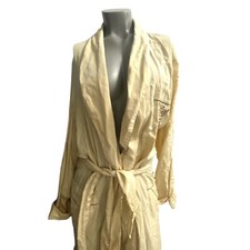 Vintage 1960's Dynasty Silk Tie-Front Long Sleeve Robe Size XL