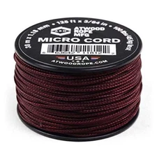 Atwood Rope MFG Micro Utility Cord 1.18mm X 125ft Reusable Spool (Maroon)