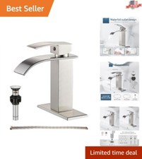 Luxurious Waterfall Bathroom Sink Faucet with Durable Brass Construction