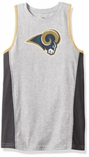 Outerstuff NFL LA Rams Youth 8-20 Fan Gear Tank Top, X-Large (18), Heather Grey