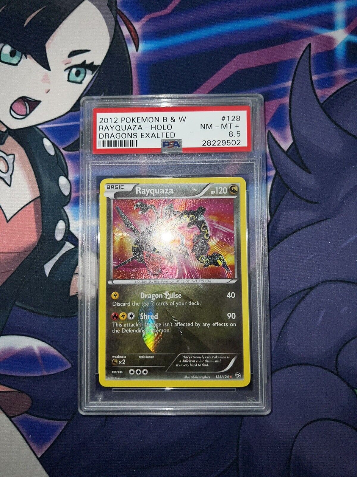 Mavin  SHINY RAYQUAZA 128/124 Secret Ultra Rare Pokémon Card Dragons  Exalted