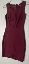 Charlotte Russe Dress, Burgundy Red Strap Mini Bodycon Dress Size Small Zip