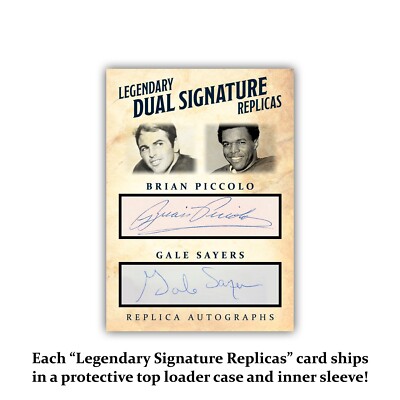Brian Piccolo Gale Sayers Reprint ACEO Replica Dual Signature Card