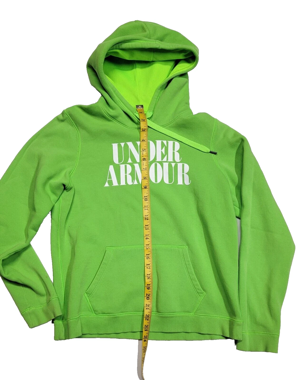 VETEMENTS Felpa con cappuccio Under Armour All Season Gear Spell Out verde lime donna media