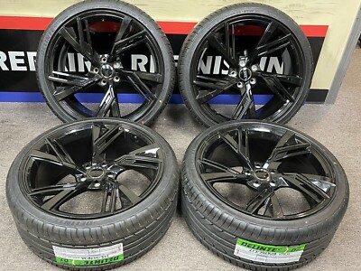 20'' Gloss Black Wheels Rims 2753020 Tires For Audi A4 S4 A6 A7 A8 Q5 SQ5 2008 +