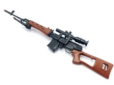 Modellino pistola giocattolo SVD fucile cecchino scala 1/6 personalizzato esercito russo sovietico