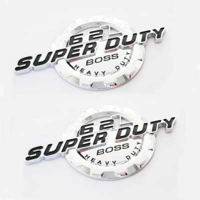 2pack 6.2L V8 Superduty Boss Heavyduty Emblem for SUPER DUTY Badge F250 F350 CH