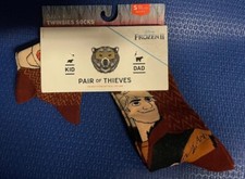 PAIR OF THIEVES DAD/KID DISNEY KRISTOFF FROZEN SOCKS SIZE Kids SMALL/ MEN 8-12
